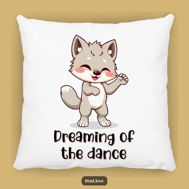 Comfortable Funny Dancing Wolf Cub Pillow: Cuddle Up with Comedy