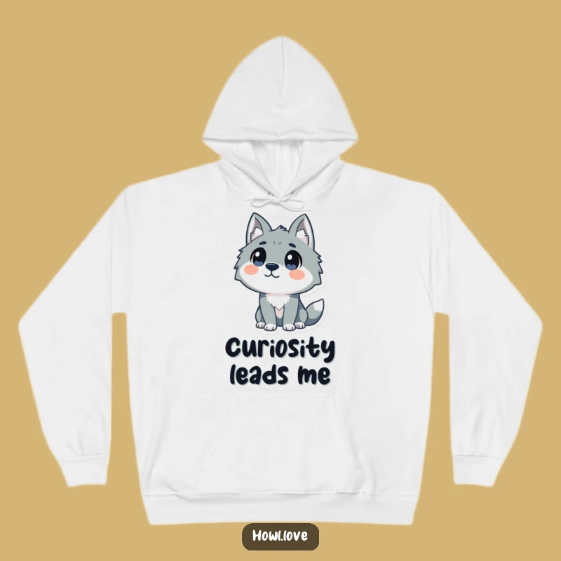 Funny Cozy Wolf Hoodie with Dot Eyes, a Hilarious Warm Gift.