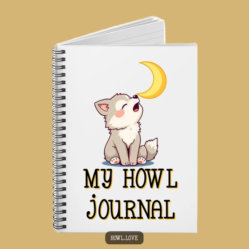 Funny Wolf Cub Moon Notebook: Journal Night Adventures, a Hilarious Stationery Gift